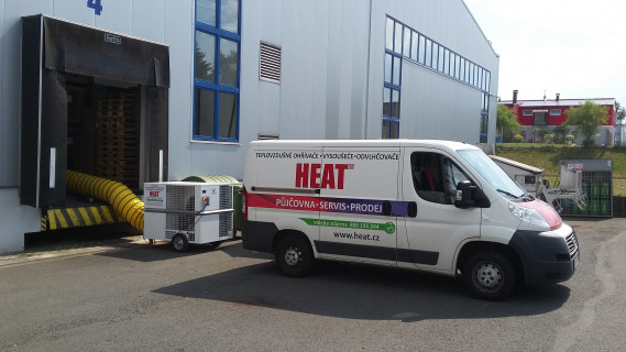 Zapůjčená a instalovaná klimatizace společností heat